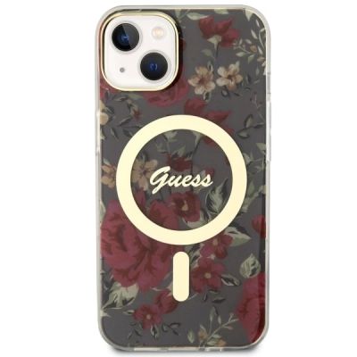 3. Guess GUHMP14MHCFWSA iPhone 14 Plus 6,7" grün/khaki Hardcase Flower MagSafe