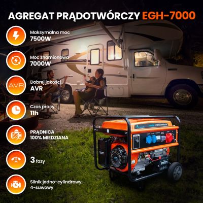 5. Extralink EGH-7000 Hybrid-Stromgenerator, 7 kW