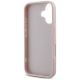 7. Guess iPhone 16 Hülle mit gestepptem Metalllogo – Rosa