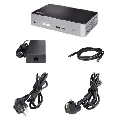 7. StarTech.com DK31C4DPPDUE Kabelgebundene Dockingstation USB 3.2 Gen 2 (3.1 Gen 2) Typ-C Schwarz, Grau