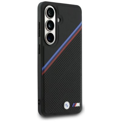4. BMW Tricolor Metal Logo MagSafe Hülle für Samsung Galaxy S26 - Schwarz