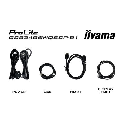 6. iiyama GCB3486WQSCP-B1 Monitor 34" VA 3440x1440 500cd/m2 0,4ms 2xHDMI 2xDP USB