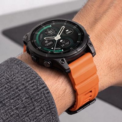6. Tech-Protect Motion Armband für Garmin Fenix 5X / 5X Plus / 6X / 6X Pro / 7X / 8 / 8 Pro / 9 / 9 Pro (47 mm) – orange