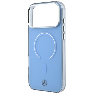 6. Mercedes Doppelschicht-MagSafe-Hülle mit ikonischem Logo für iPhone 18 Pro Max / 17 Pro Max – Blau
