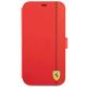 2. Ferrari FESAXFLBKP13SRE iPhone 13 mini 5.4" rot/rotes Buch On Track Carbon Stripe