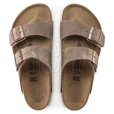 5. Birkenstock Arizona Tobacco Brown Herren/Damen Braun Regular Wide Slides (0352201)