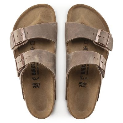 5. Birkenstock Arizona Tobacco Brown Herren/Damen Braun Regular Wide Slides (0352201)