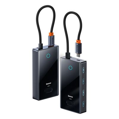 4. Baseus PioneerJoy 4xUSB-A 3.0 USB-C Hub – Grau