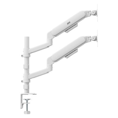 7. ERGO BÜROHALTERUNG FÜR 2 MONITOREN, GASFEDERUNG, 17"-32", 1-10 kg, MATTWEISS ER-692 W