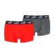5. Puma Herren-Boxershorts, 2er-Pack, rot-grau, bequeme Baumwolle