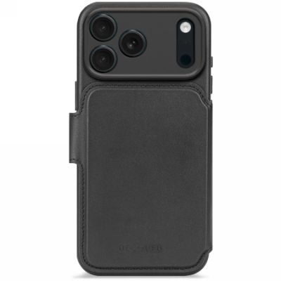 Decoded Leather Detachable Wallet MagSafe Hülle für iPhone 17 Pro - Schwarz