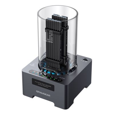 GRAUGEAR DM.2 Klone Station M.2 NVMe SSD mit Lüfter 20Gbit