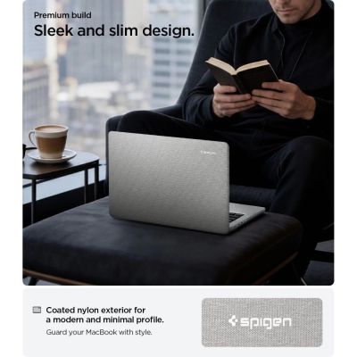 7. Spigen Urban Fit Hülle für MacBook Pro 14" 2021 / 2023 / 2024 / 2025 / 2026 - Grau