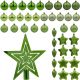2. Dekorative Plastikkugeln, sicher, 40 Stück, grüner Glimmer