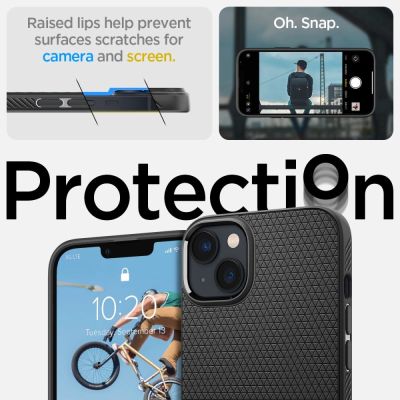 9. Spigen Liquid Air Hülle für iPhone 14 Plus – Mattschwarz