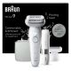 Braun Silk-épil 9 9-341 Enthaarungsbürsten, 40 Pinzetten, Weiß