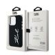 8. Karl Lagerfeld Silikon Metall Script Logo iPhone 15 Pro Max Hülle - Schwarz