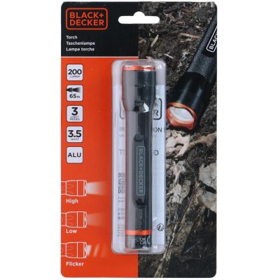 2. Taktische Aluminium-Taschenlampe 3,5 W, 200 Lumen, BLACK+DECKER