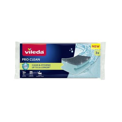 Vileda Pro Clean Profilschwamm mit Enzymen, 3 Stück.