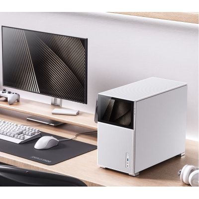 18. Jonsbo D31 Mesh-Schutzhülle für Micro-ATX-Gehäuse, gehärtetes Glas – Weiß