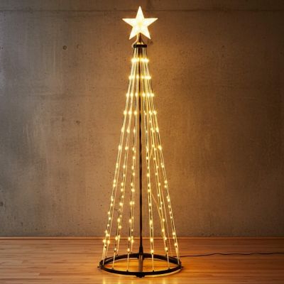 7. Dekorativer Weihnachtsbaum, 550 LEDs, warmweiß, 300 cm, schwarz