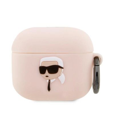 Karl Lagerfeld KLA3RUNIKP AirPods 3 Hülle pink/pink Silikon Karl Head 3D