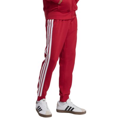 adidas Essential 3-Streifen Herrenhose aus French Terry, burgunderrot, KR2702