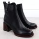 3. Schwarze Damen-Lederstiefeletten mit Zierabsatz Filippo DBT7363
