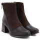 4. Gefütterte Damen-Ankle-Boots mit Blockabsatz, Schokoladenbraun, M.Daszyński SA269-5