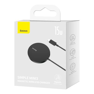 5. Baseus Simple Mini3 Induktionsladegerät MagSafe 15W schwarz