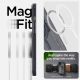 13. Spigen Ultra Hybrid Mag Case mit MagSafe für iPhone 15 Plus – Dunkelgrau (Zero One Pattern)