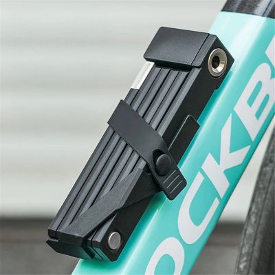 14. Rockbros 32140003001 Faltbares Fahrradschloss mit Schlüssel und Griff, 88 cm – Schwarz