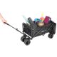 22. Deluxe Faltbarer Reise- und Strandbuggy 90x57x73-96cm mit Griff, Schwarz