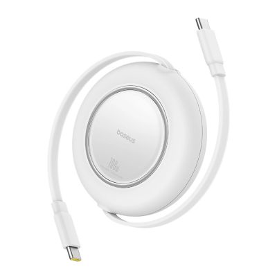 2. Baseus Free2Pull Mini 100W Einziehbares USB-C-Kabel – USB-C 2 m – Weiß