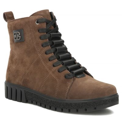 Braune Wildleder-Ankle-Boots für Damen, Modell Filippo DBT7273