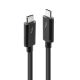 4. Lindy 41557 Thunderbolt-Kabel 2 m 20 Gbit/s Schwarz