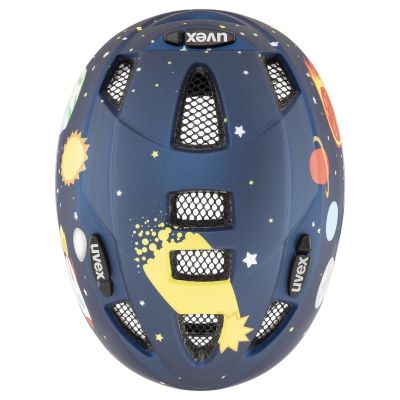 12. Uvex Kid 2 CC Dunkelblauer Raketen-Kinderfahrradhelm, Größe M 46–52 cm