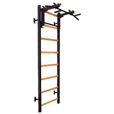 GYMNASTIK-SPROSSENWAND BENCHK MIT METALL-KLIMMZUGSTANGE MIT 6 GRIFFEN 231B