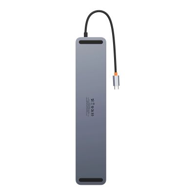 3. Baseus EliteJoy Gen2 Universal 12-in-1 USB HUB mit 25cm USB-C Kabel, Notebookständer, USB-A / USB-C / DP / HDMI / SD / TF / RJ45 / 3,5mm Klinke / PD 100W Grau (WKSX030213)