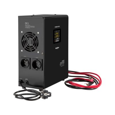 4. Rebel POWER-1000 Wandmontiertes Notstromaggregat – Sinus-Wechselrichter mit Ladefunktion, 12 V/230 V, 1000 VA/700 W