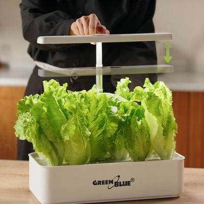 7. GREENBLUE SMARTES INDOOR-ANBAUSYSTEM, SMARTES PFLANZENTOPF, FASSUNGSVERMÖGEN 4 L, FÜR 12 PFLANZEN, VOLLSPEKTRUM-LEDS
