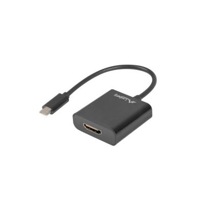 Lanberg AD-UC-HD-01 Adapter (USB Typ CM - HDMI F; 0,15 m; schwarz)