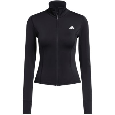 2. adidas Optime Essentials Damen-Sweatshirt mit durchgehendem Reißverschluss, Schwarz, JM9185