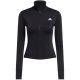 2. adidas Optime Essentials Damen-Sweatshirt mit durchgehendem Reißverschluss, Schwarz, JM9185