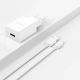 4. Dudao A4EU USB-A 2,1 A Wandladegerät – Weiß + USB-A – Lightning -Kabel