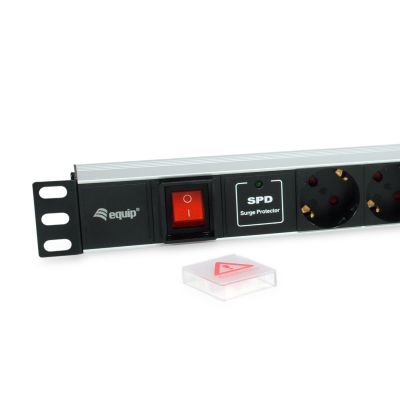 3. Equip 333309 PDU 7-fach Steckdose 1HE Schwarz, Silber