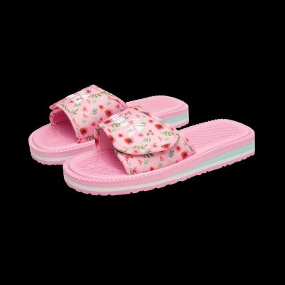 7. Kubota Flip-Flops mit Klettverschluss, mehrfarbig, floral, rosa K25SS-100-001-28-1