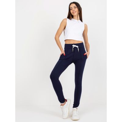 4. Marineblaue Basic-Jogginghose mit Streifen RUE PARIS (LO-DR-LK-239.14)