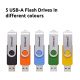 5. Intenso USB-Stick Office Line 3543595 3.2 5er-Pack – 64 GB USB-Stick, USB Typ-A 3.2 Gen 1 (3.1 Gen 1), mehrfarbig