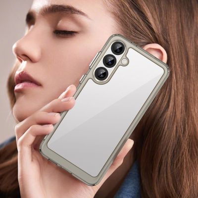 6. Outer Space Case für Samsung Galaxy A36 Cover mit flexiblem Rahmen - Halbtransparent, Schwarz